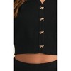 Women's Bow Buttons Knit Vest - MABLE - 4 of 4