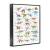 Stupell Industries Children's Dino Chart Framed Giclee Art, Black, 11" x 14" - 2 of 4