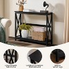 Yaheetech 2-Tier X-Design Console Table Sofa Side End Table for Living Room - 4 of 4
