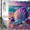 Paaaawaters 1PC Nautical Ocean Bathroom Set: Water-Resistant Curtain with Hooks, Effortless Style & Maintenance - 2 of 4