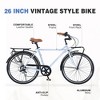 26 Inch Vintage Style Bike, 7 Speed, Steel Frame, Retro Commute Bike for Women and Men - 2 of 4
