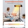 1500W Infrared Electric Space Heater with Remote & LED Display, Black - 3 of 4