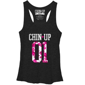 Women's CHIN UP Number One Racerback Tank Top - 1 of 3