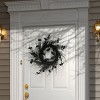 24" Halloween Black Fern and Bats Wreath - National Tree Company - 2 of 4