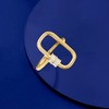 Ross-Simons 0.10 ct. t.w. Tapered Baguette Diamond Oval Carabiner-Link Ring in 18kt Gold Over Sterling - 4 of 4