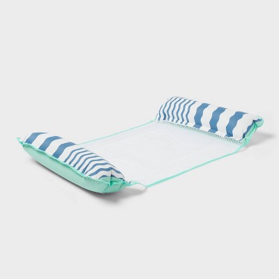 Water Hammock Pool Lounger Blue Stripes - Sun Squad™