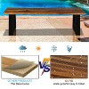 57.5'' Solid Acacia Wood Patio Bench Dining Bench Seating Chair - 3 of 4