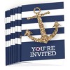 Big Dot of Happiness Last Sail Before the Veil - Fill-in Nautical Bridal Shower and Bachelorette Party Invitations (8 Count) - 2 of 4