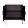 Treasure Trove Accents 2 Door Cabinet Midnight Hour Champagne: Modern Design, Gold Accents, Metal Legs - 4 of 4
