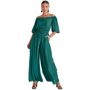 VENUS Womens Off-The-Shoulder Jumpsuit - 1 of 3