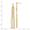 Black Bow Jewelry Beaded Fringe Chandelier Post Earrings in 14k Yellow Gold - 4 of 4