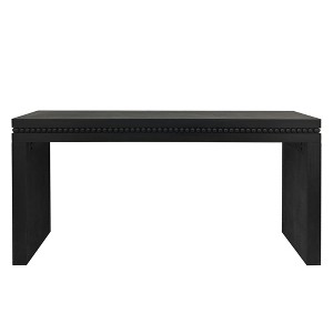 VYNXARIA 64-Inch Modern Black Console Table with Beaded Trim - 1 of 4