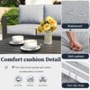 LayinSun 4 Pieces Aluminum Outdoor Patio Furniture Set, Metal Modern Conversation Sofa Set with Coffee Table and Washable Thick Cushions - 4 of 4