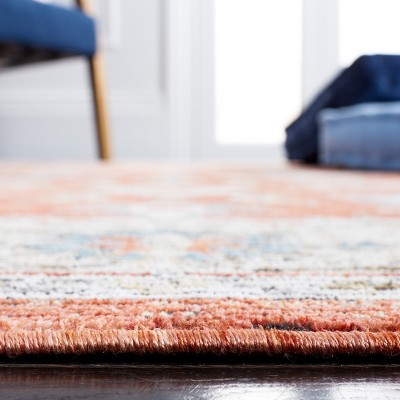 Sierra Ivory and Rust Hand-knotted Runner Rug