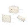 Unique Bargains Women's Cotton Quilted Makeup Bags 3 Pcs - 4 of 4