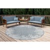 Liora Manne Carmel  Indoor/Outdoor Rug  Aqua.. - 3 of 4