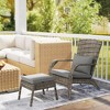 Wicker Adirondack Chair Fire Pit Chair w/ Ottoman & Cushions - 2 of 4