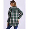 INSPIRE CHIC Women's Vintage Plaid Flannel Long Sleeve Button Down Collar With Pocket Casual Shirts - 4 of 4