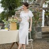 Women's Ivory Puff Sleeve Cut-Out Midi Dress - Cupshe - image 3 of 4