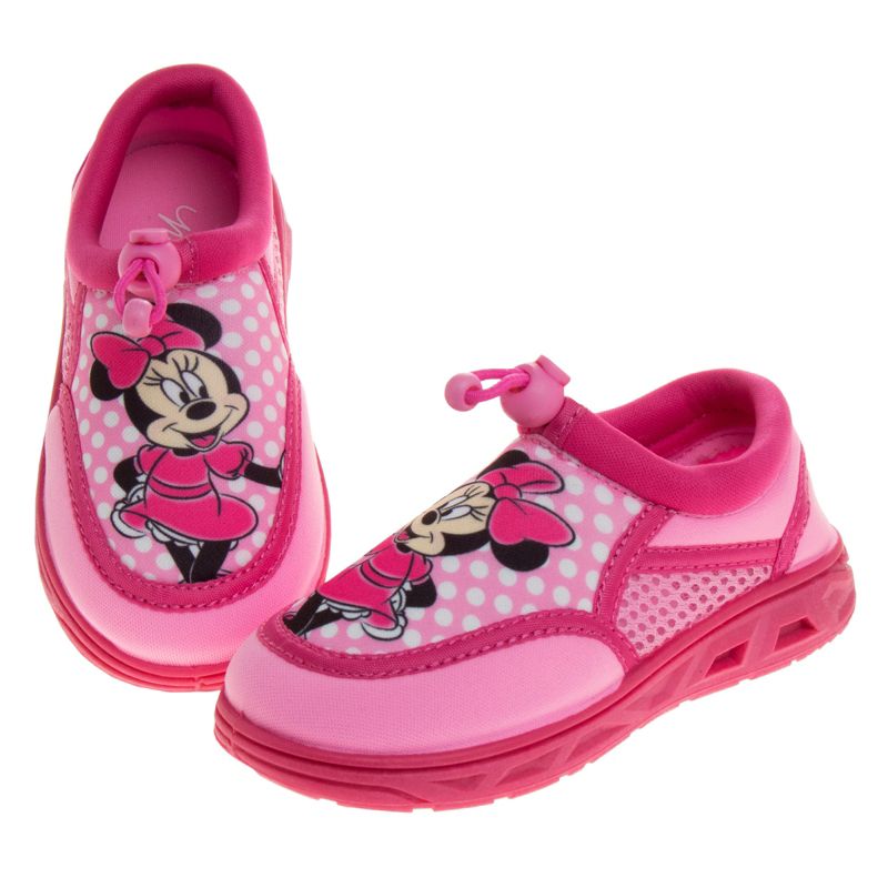 Disney Minnie Mouse Water Shoes - Pool Aqua Socks for Kids- Sandals Princess Bungee Waterproof Beach Slides Slip-on Quick Dry (Toddler/Little Kid), 2 of 11