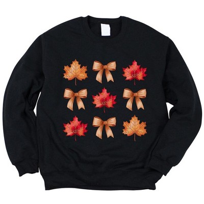 Simply Sage Market Women's Graphic Sweatshirt Coquette Fall Leaf Chart