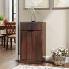 Chic Crate 10 Gal Tilt‑Out Trash Can Cabinet – Woodgrain Wave Textured Pull‑Out Bin, Walnut Finish Kitchen Organizer - 4 of 4