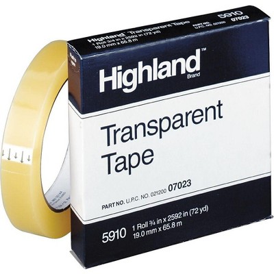 Highland Transparent Tape 5910 Refill 3/4 x 5910-BULK