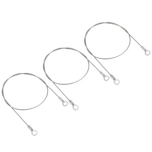 Unique Bargains Stainless Steel Light Outdoor Travel Luggage Safety Locking Cables 0.24" ID Eyelets - 1 of 4