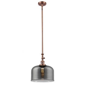 Bell - 1 Light Stem Hung Mini Pendant In Industrial Style-15 Inches Tall and 12 Inches Wide - 1 of 1