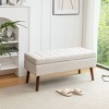 NicBex Modern Ottoman with Storage, Upholstered Bench with Tufted Stitching, Vanity Stool Storage Bench for Living Room, Entryway - 3 of 4