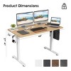 Standing Desk Electric Height Adjustable with Memory Presets and Steel Frame for Home Office 48in -3irtyhousy - 4 of 4