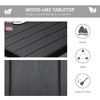 PAGED Outdoor Dining Table Rectangular Outdoor Patio Table with Faux Wood Tabletop for Backyard, Patio, Poolside - 2 of 4