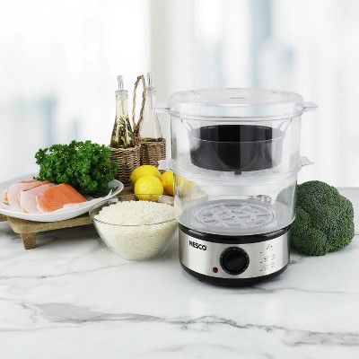 Nesco 5-Quart Stainless Steel and Plastic Food Steamer