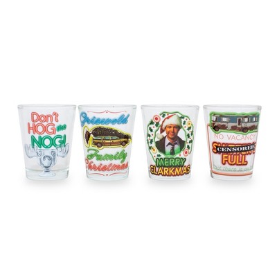 Silver Buffalo National Lampoon's Christmas Vacation Quotes Mini Shot Glasses | Set of 4