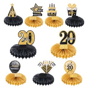 Unique Bargains Birthday Decoration Party Table Centerpiece 9 Pcs 20 Years Old - 1 of 4