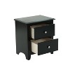 NicBex Contemporary Nightstand 2 Drawers Wooden Side Table with Metal Knobs End Table for Bedroom, Living Room - 3 of 4
