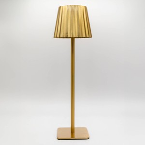 National Brand Portable and Rechargeable LED Touch Lamp with Pleated Shade - 1 of 3