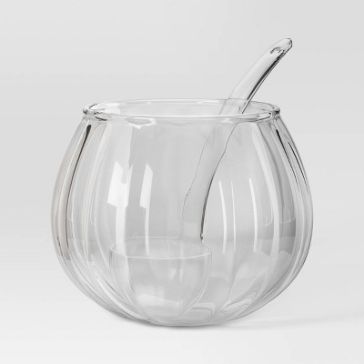 2pc 2gal Halloween Punch Bowl - Threshold™: Clear Beverage Server, Dishwasher-Safe, Cold Drinks