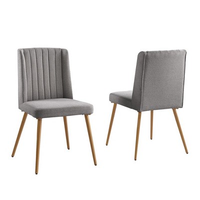 Dining Chair Set of 2 Upholstered Armchairs for Kitchen Restaurant - Morden Fort