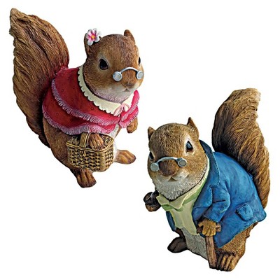 Design Toscano Grandmother And Grandfather Squirrel Statues: Set Of Two ...