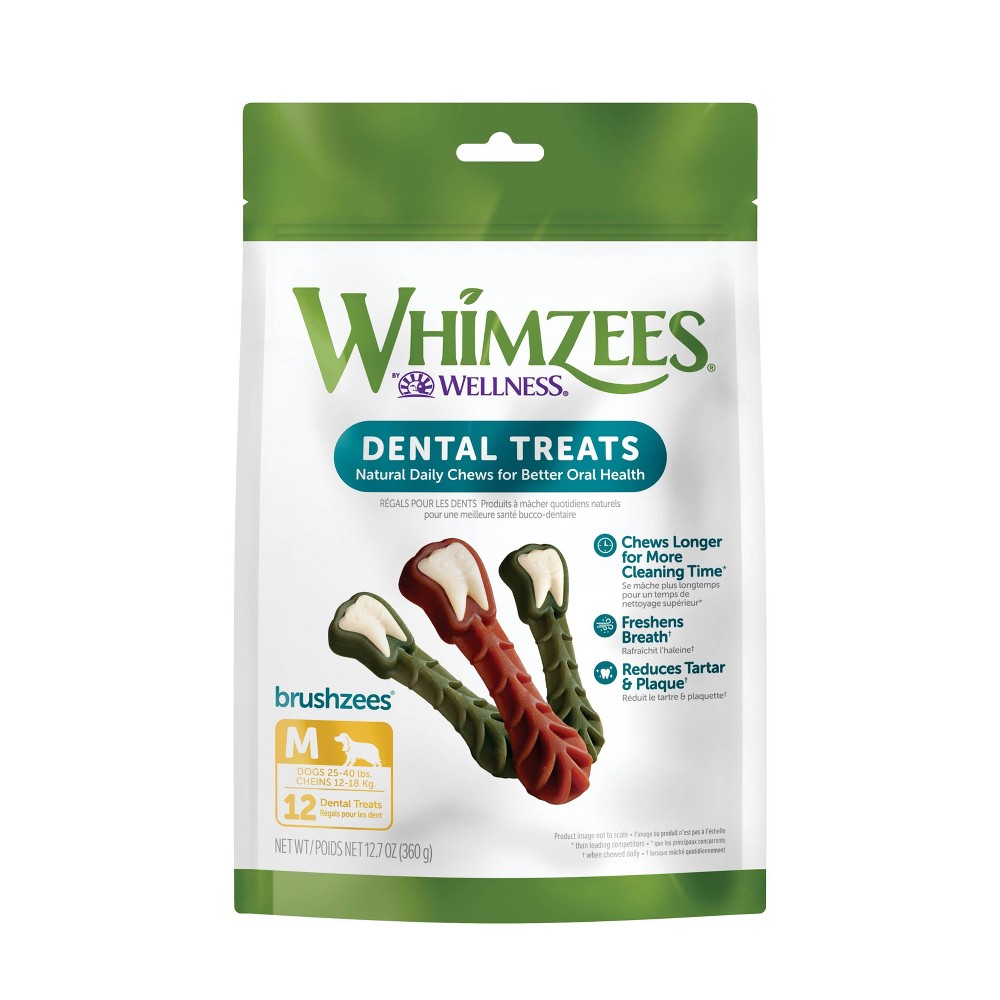 Photos - Dog Food Whimzees by Wellness Medium Value Bag Dental Chew Dog Treat with Vegetable 