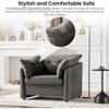 Aukfa Chenille Oversized Armchair,Modern single sofa lounge chair with 24.4" seat depth for living room comfort - 3 of 4