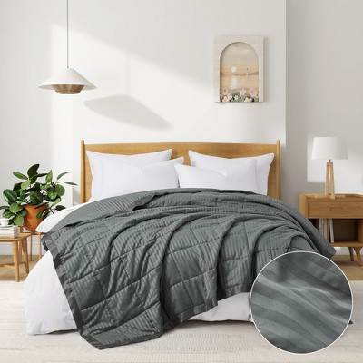 Peace Nest Hotel Quality Luxury All Season Jacquard Soft Bed Blanket with Satin Trim, Cozy and Warm