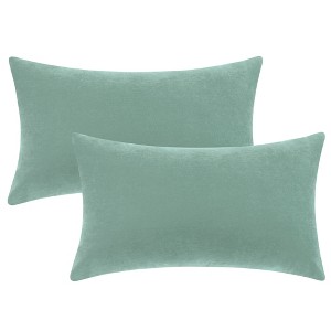 Unique Bargains Sofa Bed Solid Hidden Zippers Pillowcases 2 Pcs - 1 of 4