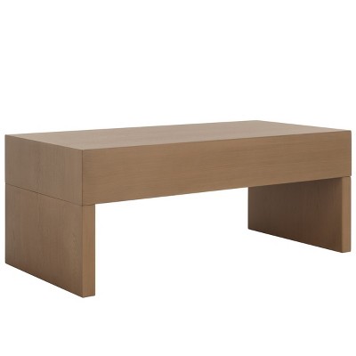 Rune Medium Wood Rectangular Coffee Table with Storage Drawers