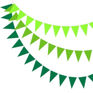Unique Bargains 49ft Felt Fabric Triangle Bunting Garland Party Banner 1 Pcs - 1 of 4