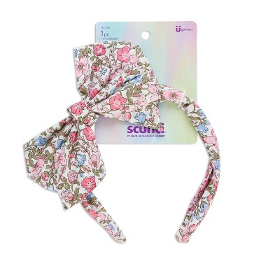 scunci Kids Bow Floral Headband - Pink Floral
