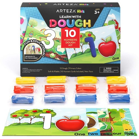 Arteza Kids Play Numeric Learn By Dough Kit- 17 Pieces : Target