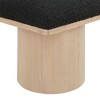 Meridian Furniture,Pavilion Black Boucle Fabric Bench - 4 of 4