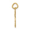 Black Bow Jewelry 14k Yellow Gold Diamond Cut Apple Silhouette Charm - 2 of 4